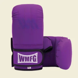 Purple Apex Strike Hybrid MMA gloves with WMFG logo for training and sparring.