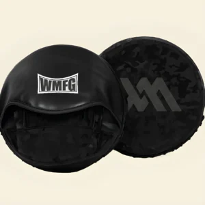 Warya Impact Air Rounds black focus mitts air padded boxing training pads.