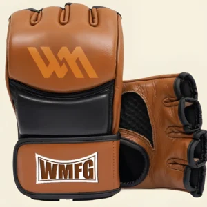 Warya Titan Striker MMA gloves brown leather professional training gloves.